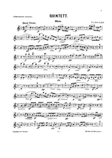 Quintet for Winds in F Major, Op.9: Oboe part by Johann Sobeck