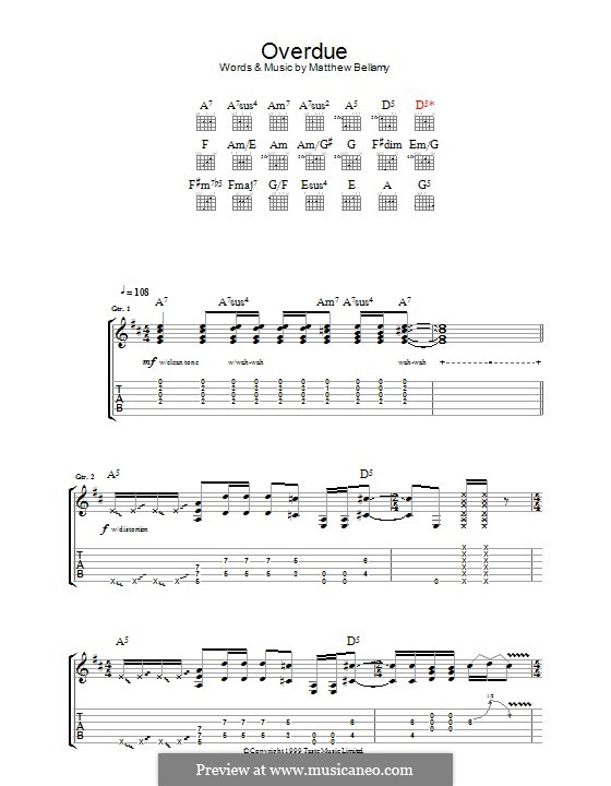 Overdue (Muse): Overdue (Muse) by Matthew Bellamy