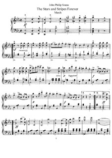 Stars and Stripes Forever : For piano by John Philip Sousa