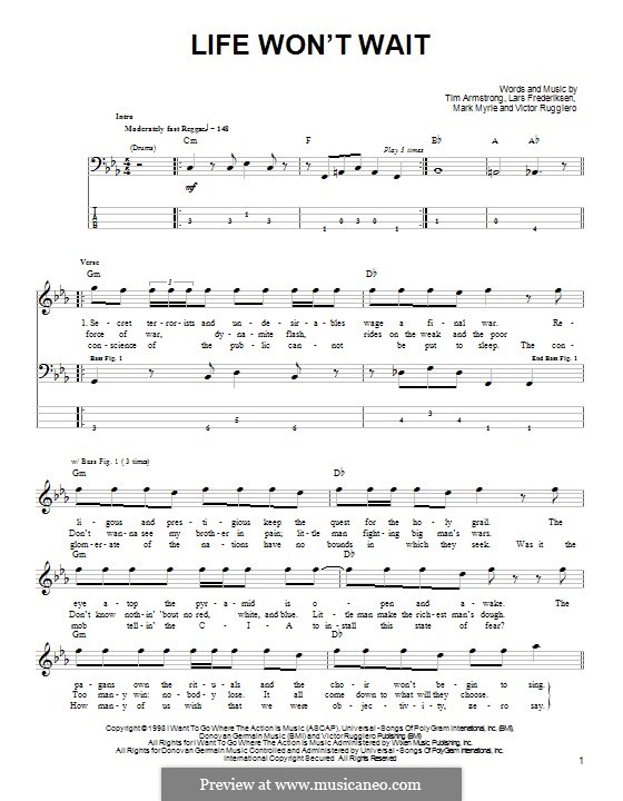 Life Won't Wait (Rancid): Life Won't Wait (Rancid) by Mark Myrie, Tim Armstrong, Lars Frederiksen, Victor Ruggiero