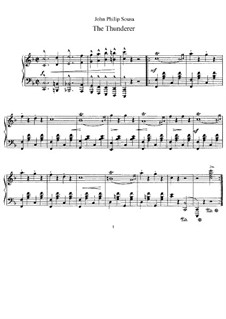 The Thunderer: For piano by John Philip Sousa