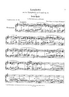 Symphony No.3 in C Minor, Op.78: Larghetto, for harmonium and piano – harmonium part by Louis Spohr