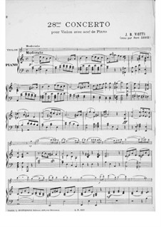 Violin Concerto No.28 in A Minor: Version for violin and piano by Giovanni Battista Viotti