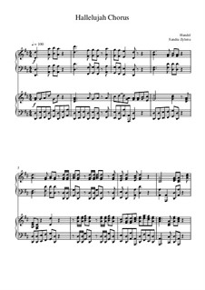 No.44 Hallelujah: For two pianos four hands by Georg Friedrich Händel