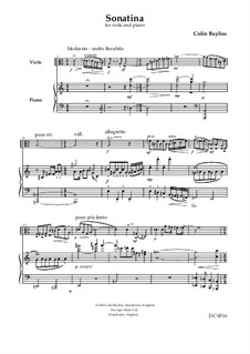 Sonatina for viola and piano, B171: Sonatina for viola and piano by Colin Bayliss