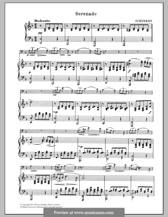 No.4 Ständchen (Serenade): For cello and piano by Franz Schubert