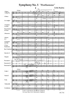 Symphony No.5 'Posthumous', B165: Instrumental parts by Colin Bayliss