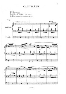 Ten Pieces for Organ: No.9 Cantilena by Théodore Salomé