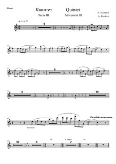 Quintet: Movement III - flute part by Alexander Bystrov