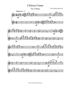 Chinese canon: For two flutes by David W Solomons