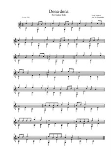 Dona dona by folklore - sheet music on MusicaNeo
