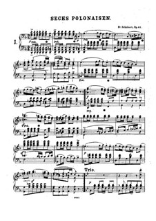 Six Polonaises, D.824 Op.61: For piano by Franz Schubert