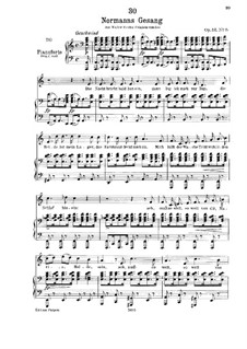 Norman's Song, D.846 Op.52 No.5: For low voice and piano by Franz Schubert