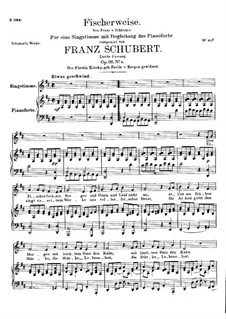 Fischerweise (Fisherman's Ditty), D.881 Op.96 No.4: Second version by Franz Schubert
