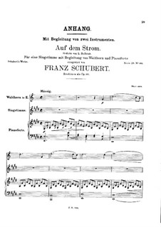 Auf dem Strom (On The River), D.943 Op.119: Full score by Franz Schubert