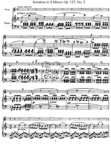 Sonatina for Violin and Piano No.2 in A Minor, D.385 Op.137: Score, solo part by Franz Schubert