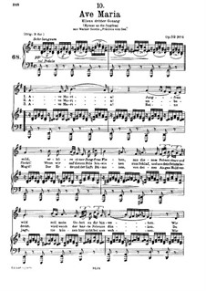 Ave Maria (Piano-vocal score), D.839 Op.52 No.6: For voice and piano in G Major (German Text) by Franz Schubert