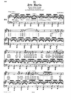 Ave Maria Piano Vocal Score D 9 Op 52 No 6 By F Schubert On Musicaneo