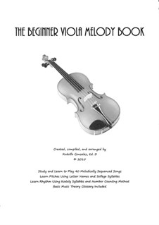 The Beginner Viola Melody Book: The Beginner Viola Melody Book by folklore