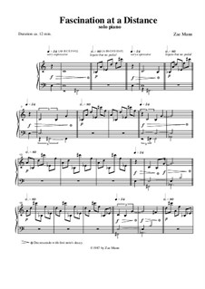 Fascination at a Distance for solo piano: Fascination at a Distance for solo piano by Zae Munn