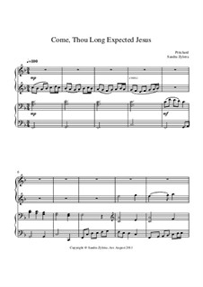 Come, Thou Long-Expected Jesus: For piano four hands by Rowland Huw Prichard