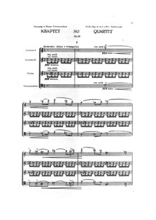 String Quartet No.2, Op.56: Full score by Karol Szymanowski