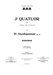 String Quartet No.3 in F Major, Op.18: Violin I part by Wilhelm Stenhammar