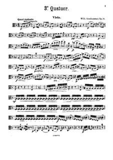 String Quartet No.3 in F Major, Op.18: Viola part by Wilhelm Stenhammar