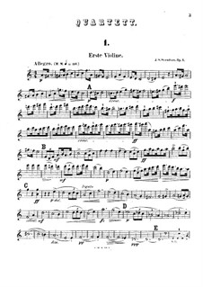 String Quartet in A Minor, Op.1: Violin I part by Johan Svendsen