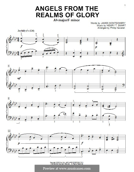 Angels, from the Realms of Glory: For piano by Henry Smart