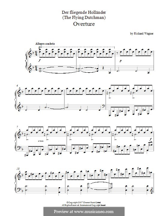 Fragments: Overture, for piano by Richard Wagner