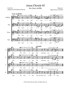 Amen Chorale: No.2 SATB by Roger Garcia