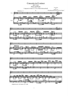 Complete Movements: Arrangement for flute and piano by Johann Sebastian Bach
