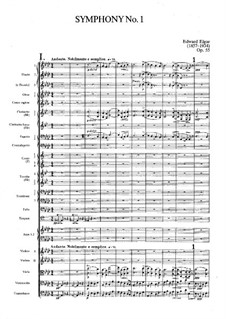 Symphony No.1 in A Flat Major, Op.55: Full score by Edward Elgar