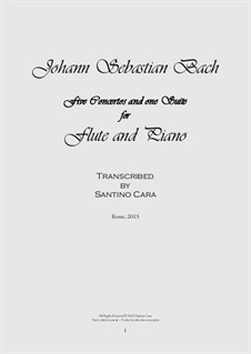Five Concertos and One Suite, Book 2: For flute and piano by Johann Sebastian Bach