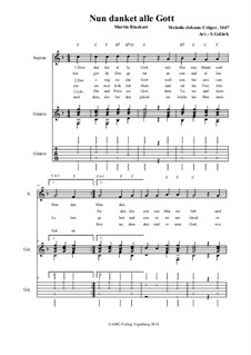 Nun danket alle Gott, Op.1: Nun danket alle Gott by Johann Crüger