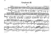 Symphony No.3 in E Flat Major 'Rhenish', Op.97: Version for piano four hands by Robert Schumann