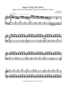 Angels Sing His Glory: For piano by folklore