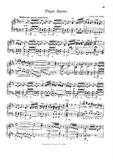 Overture to 'The Queen of Spades': For piano by Franz von Suppé