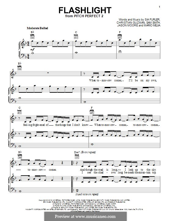 Flashlight (from Pitch Perfect 2) by Sam Smith, S. Furler, C. Guzman, J