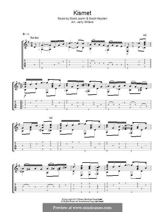 Kismet Rag: For guitar by Scott Joplin