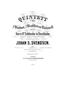 String Quintet in C Major, Op.5: Violin I part by Johan Svendsen