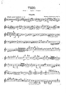 Piano Trio No.1 in F Major, Op.3: Strings parts by Robert Volkmann