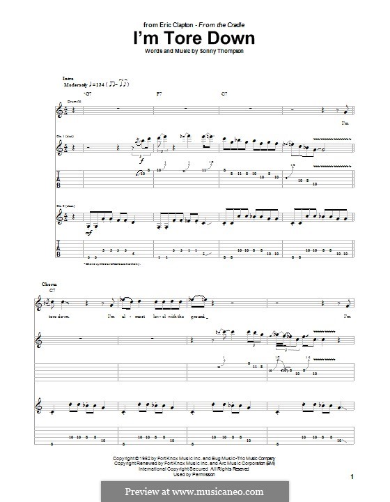 Eric Clapton Pretending Sheet Music in B Minor (transposable) - Download  & Print - SKU: MN0084498