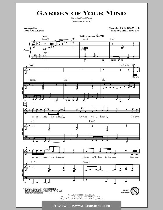 Garden of Your Mind (Mister Rogers) by J. Boswell on MusicaNeo