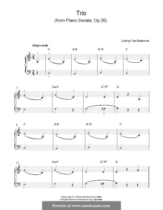 Sonata for Piano No.12 in A Flat Major, Op.26: Trio by Ludwig van Beethoven