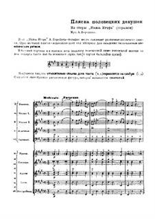 Polovtsian Dances: For russian folk orchestra by Alexander Borodin