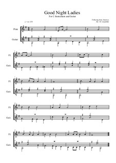 Good Night Ladies: For C-instrument and guitar by folklore