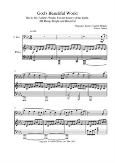 God's Beautiful World: Score for two performers by folklore, Conrad Kocher, Franklin L. Sheppard
