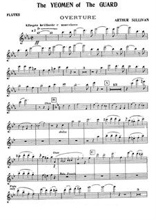 The Yeomen of the Guard: Flutes part by Arthur Seymour Sullivan
